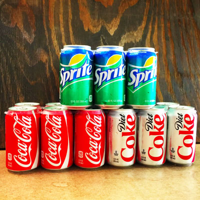 Soda (Coke, Sprite, Diet coke, dr pepper)/can
